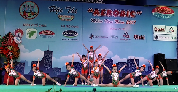 Kết quả tham gia Giải Aerobic khối Mẫu giáo toàn thành - Hè 2017